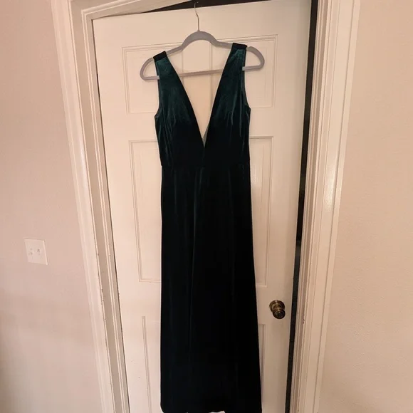 jenny yoo green velvet dress Jenny Yoo Bridesmaid Dress Mara Olive